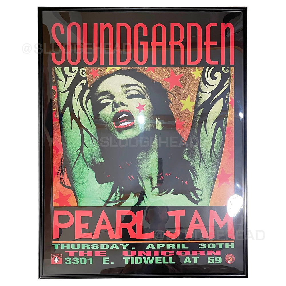 Frank Kozik Soundgarden Pearl Jam Green Lady Reprint Poster